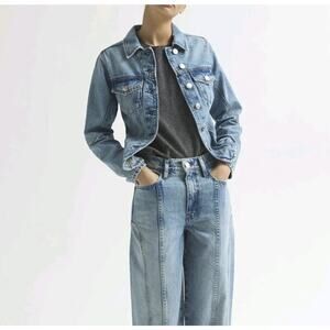 DALA NWT Vintage Blue Denim Jean Suit Jacket Size XS NEW $224